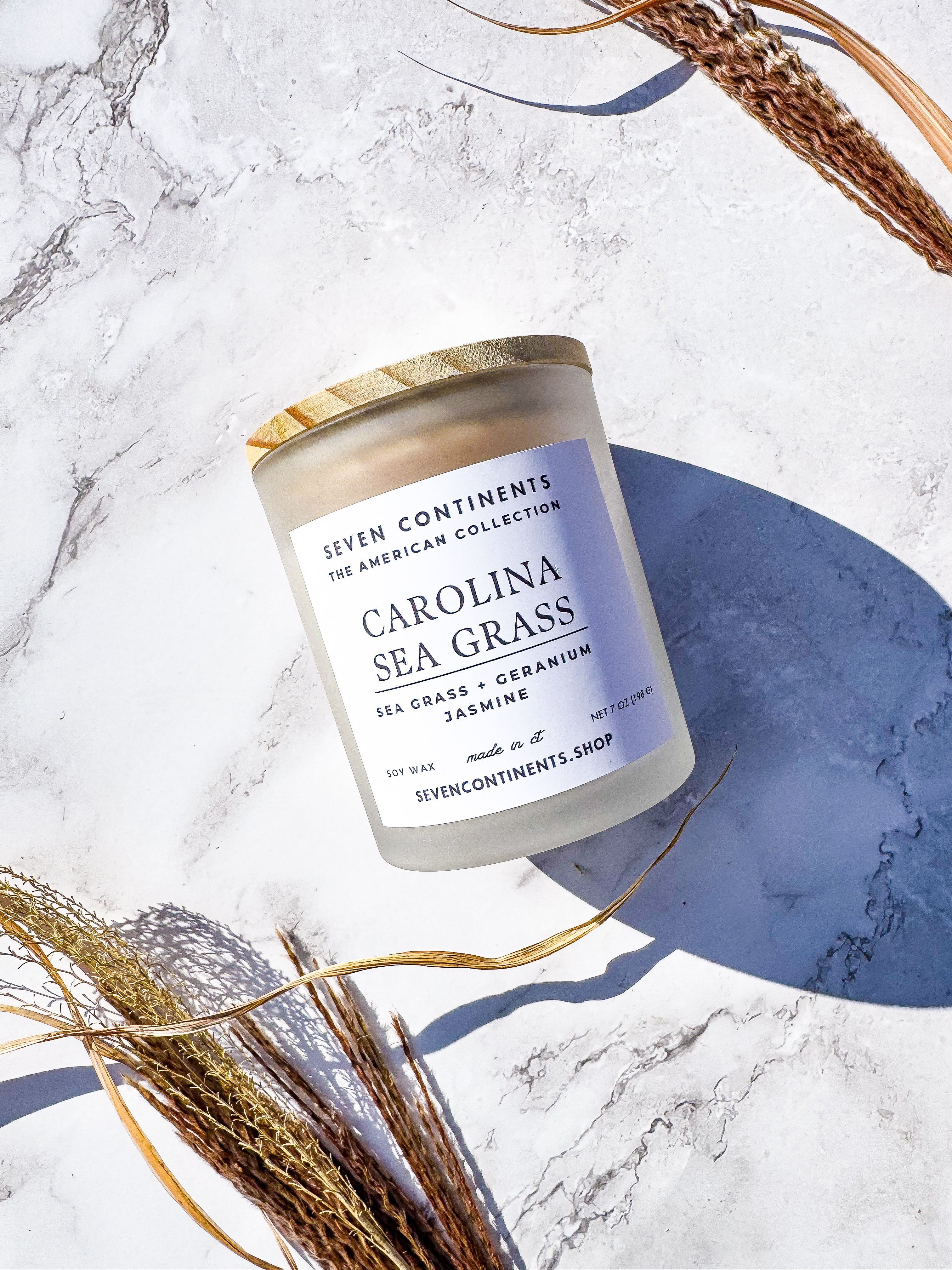 Carolina Sea Grass Candle – Coastal Floral Scent – Seven Continents