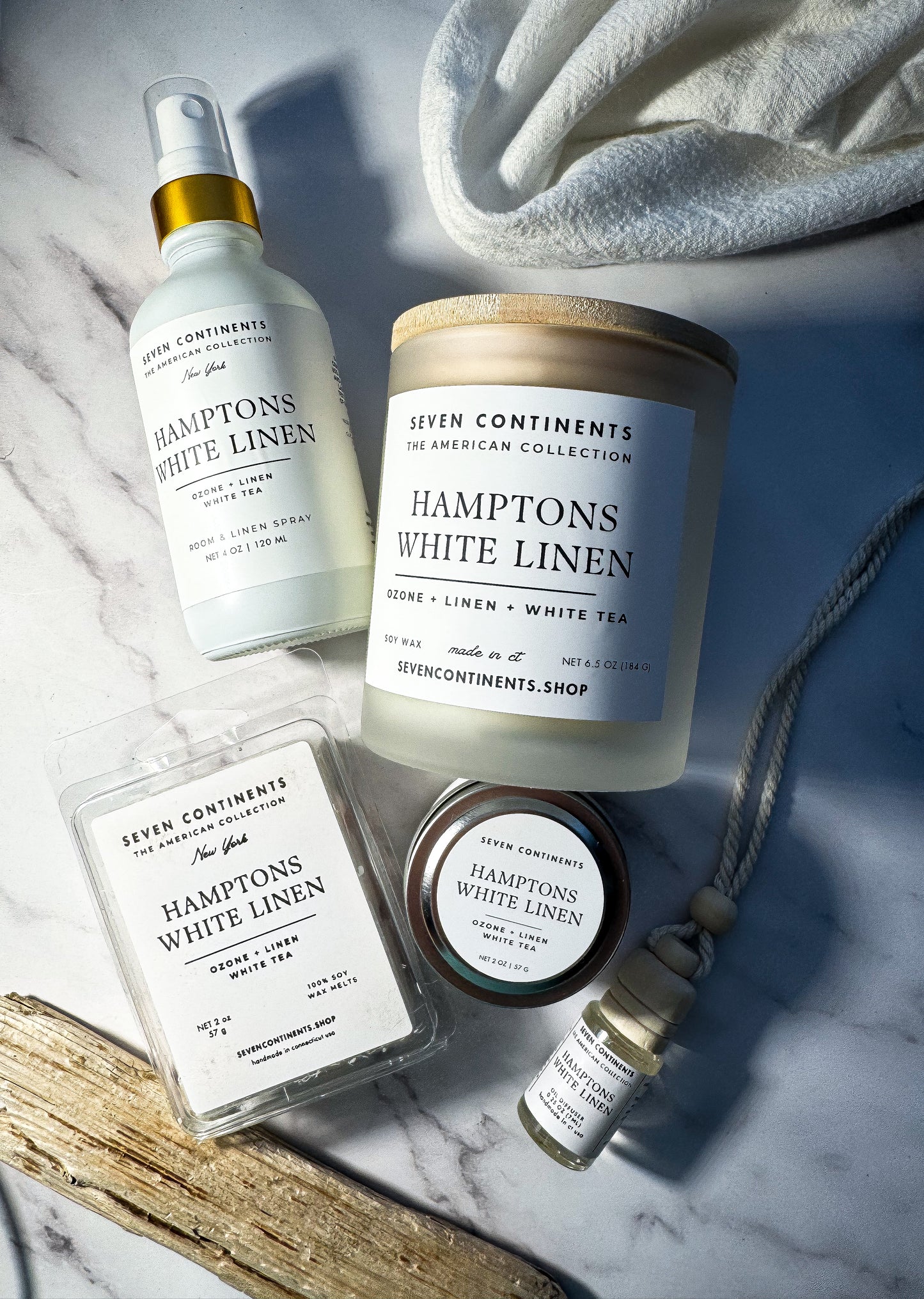 Hamptons White Linen Candle