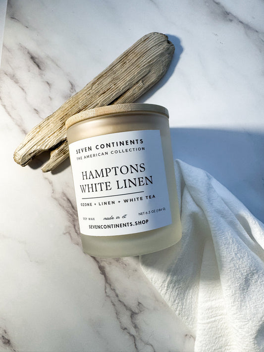 Hamptons White Linen Candle