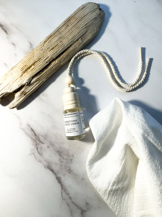 Hamptons White Linen Mini Car Diffuser