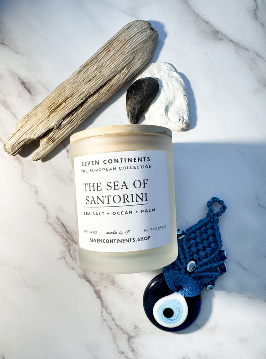 The Sea of Santorini Candle