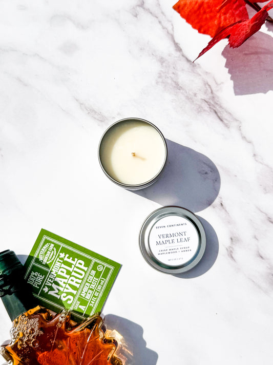 Vermont Maple Leaf Mini Candle