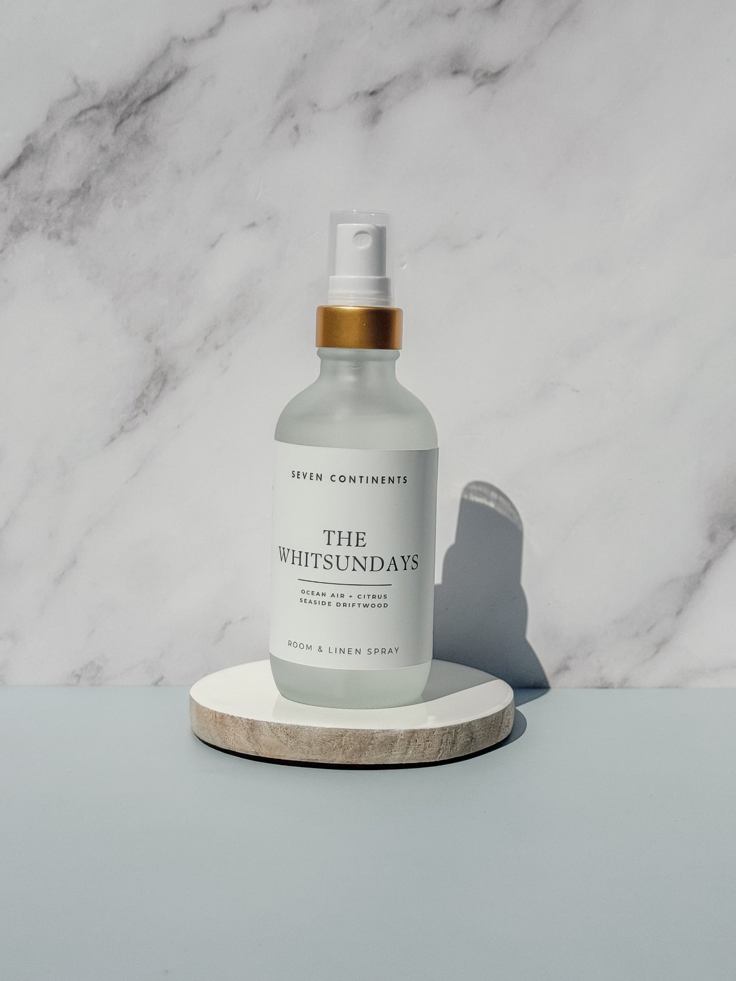 The Whitsundays luxury room and linen spray with ocean air, citrus, and seaside driftwood fragrance
