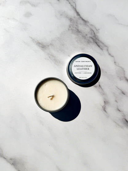 Andalusian Leather - Soy Wax Mini Candle