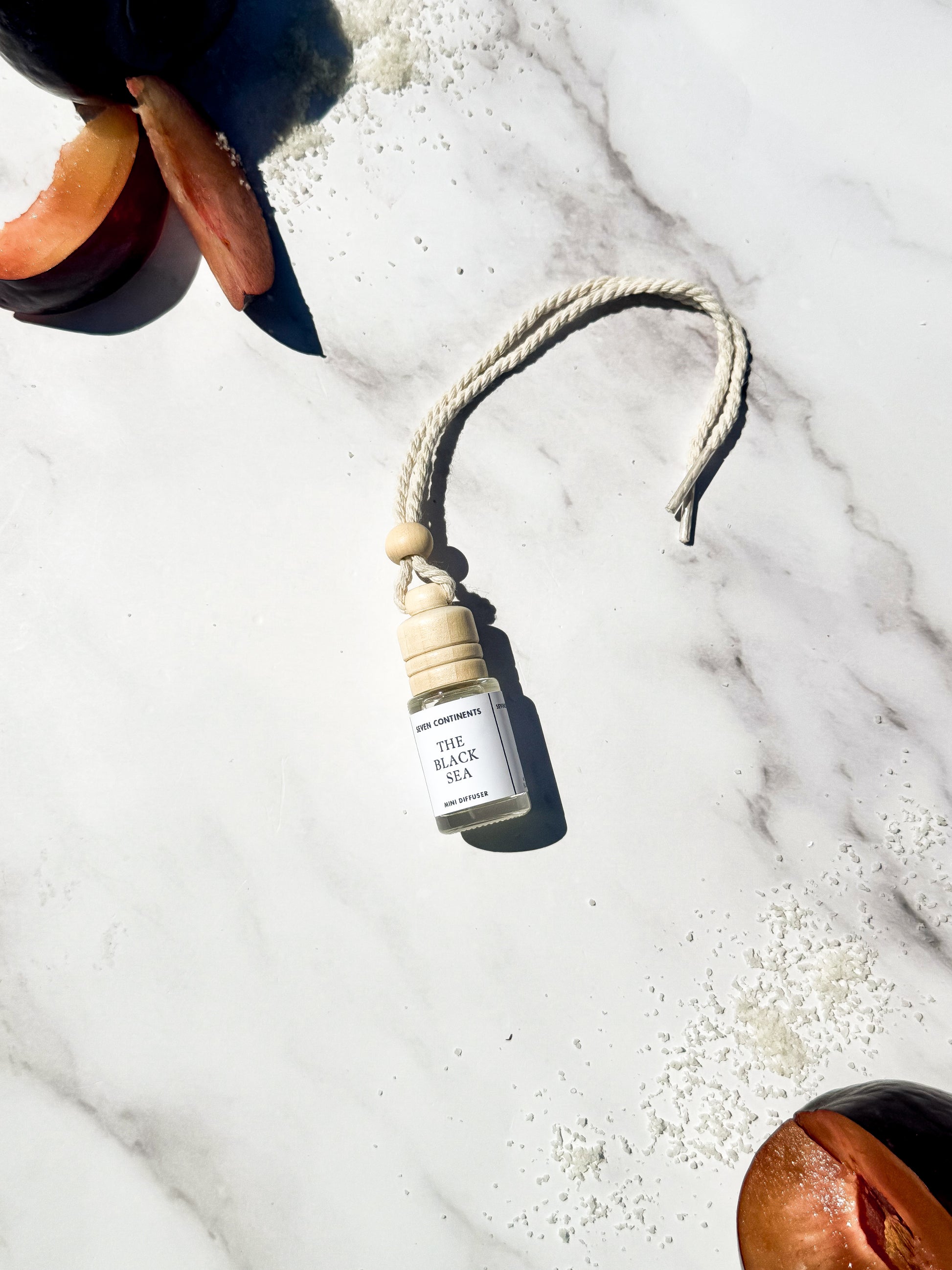 The Black Sea car diffuser with plum, musk, and sea salt fragrance
