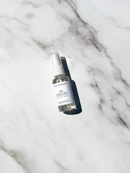 The Black Sea mini room spray with moody coastal fragrance