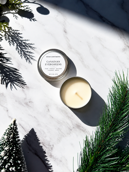 christmas tree evergreen mini candle