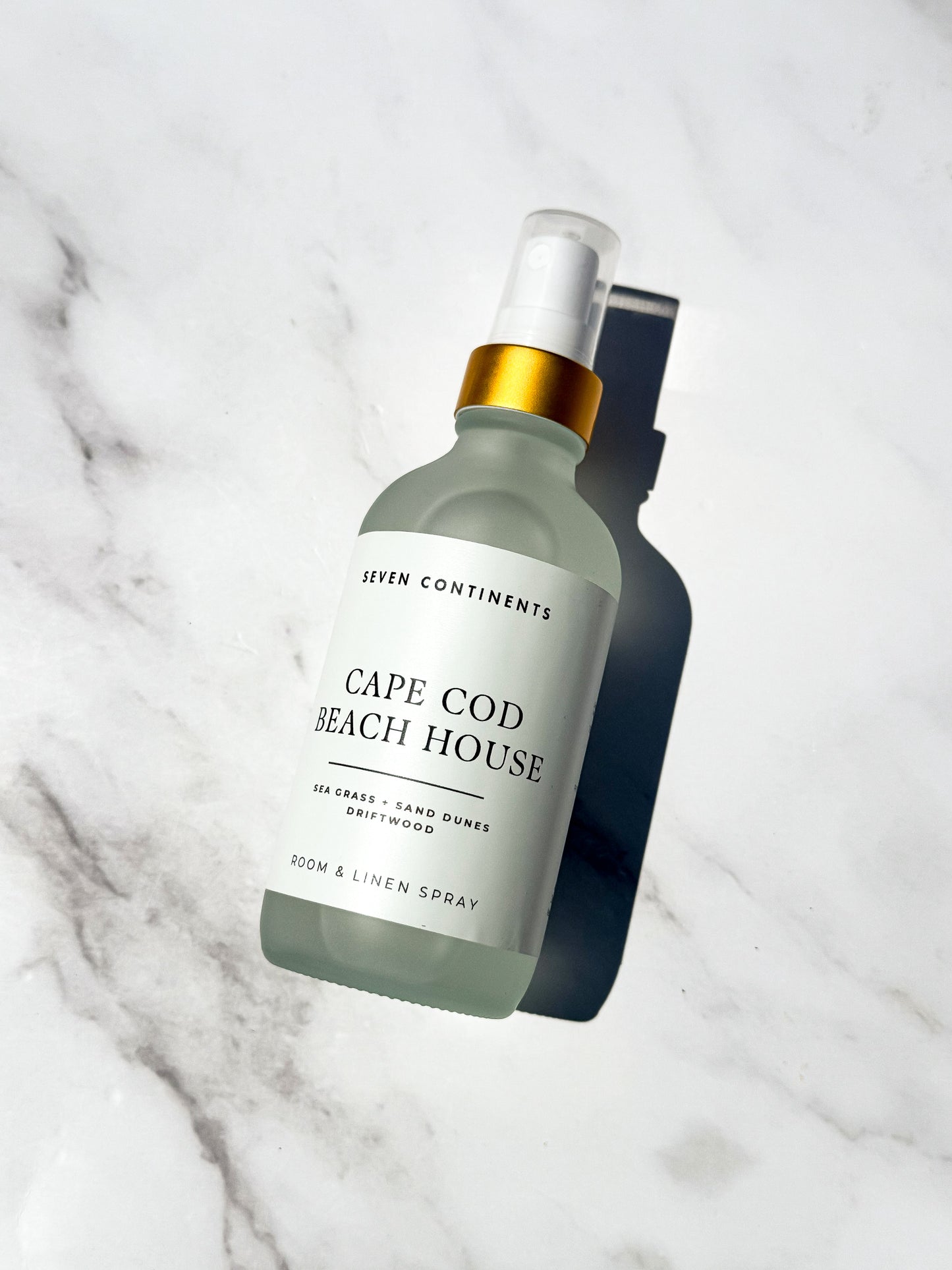 Cape Cod Beach House luxury room and linen spray with sea grass, sand dunes, and driftwood fragrance