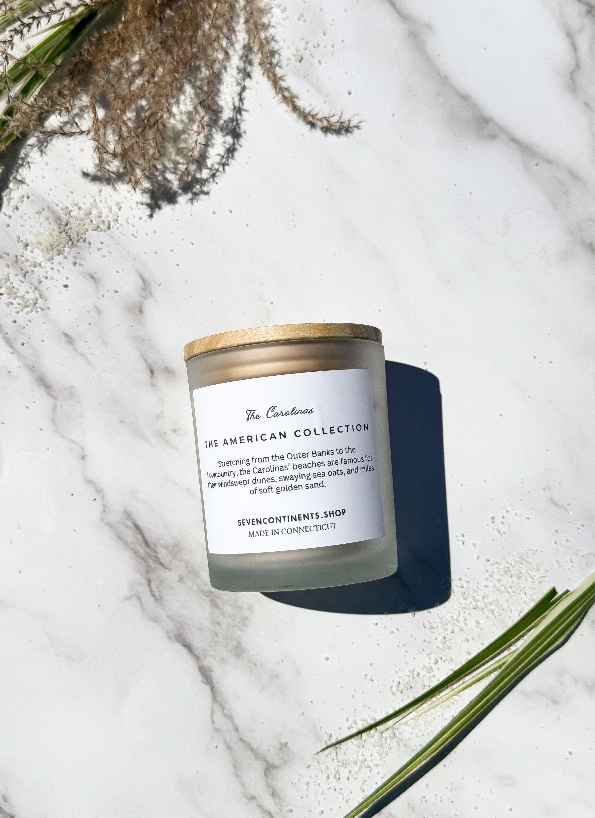 Carolina Sea Grass soy candle with fresh coastal scent inspired by the Carolina shoreline