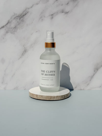 Cliffs of Moher luxury room and linen spray with meadow grass and rain fragrance inspired by Ireland
