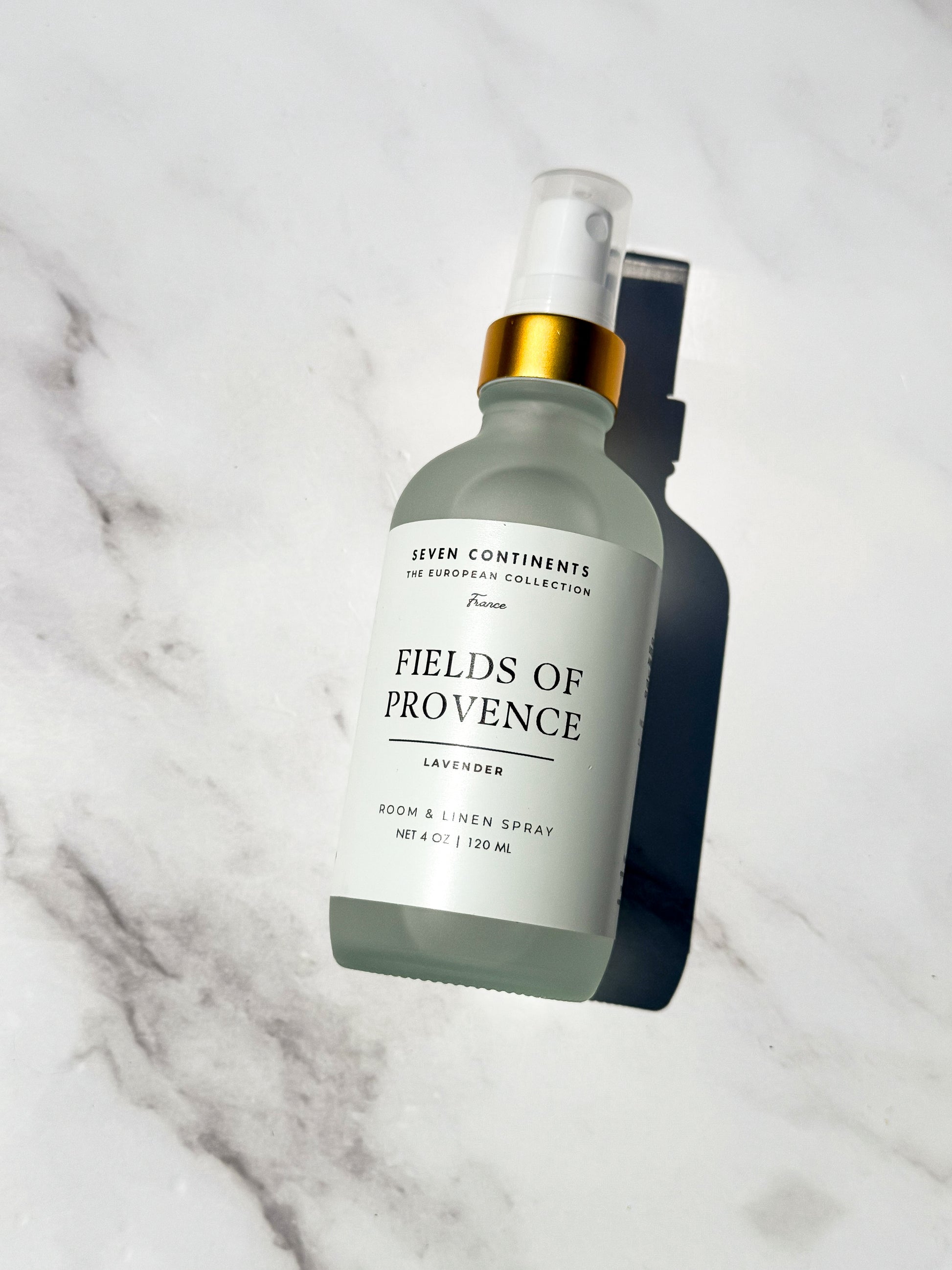 Fields of Provence luxury room and linen spray with lavender, sage, and chamomile fragrance inspired by France