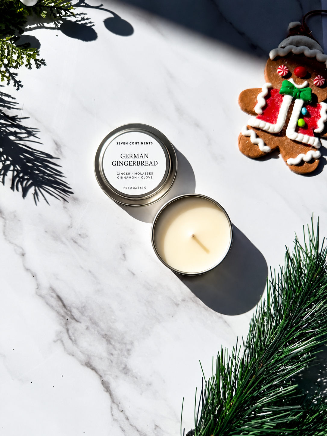 gingerbread mini candle for stocking stuffers