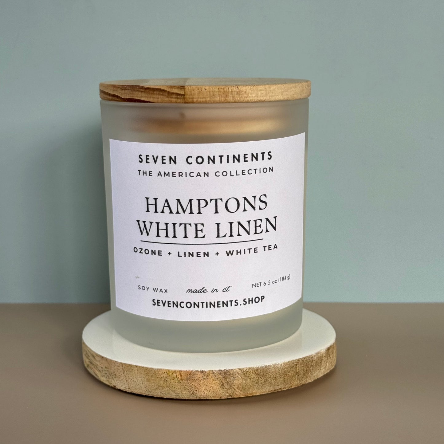 White Linen Candle | Hamptons White Candle | Seven Continents