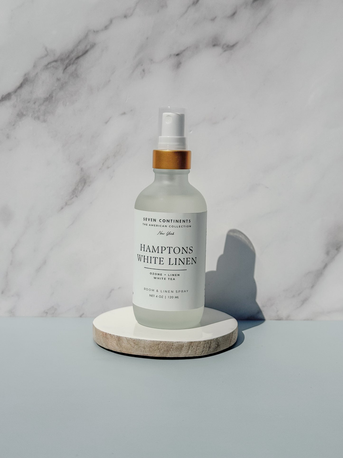 Hamptons White Linen luxury room and linen spray with ozone, linen, and white tea fragrance