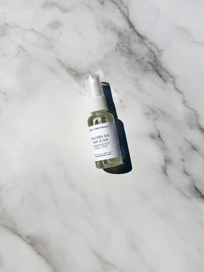 Noches en San Juan mini room spray with warm tropical fragrance inspired by Puerto Rico