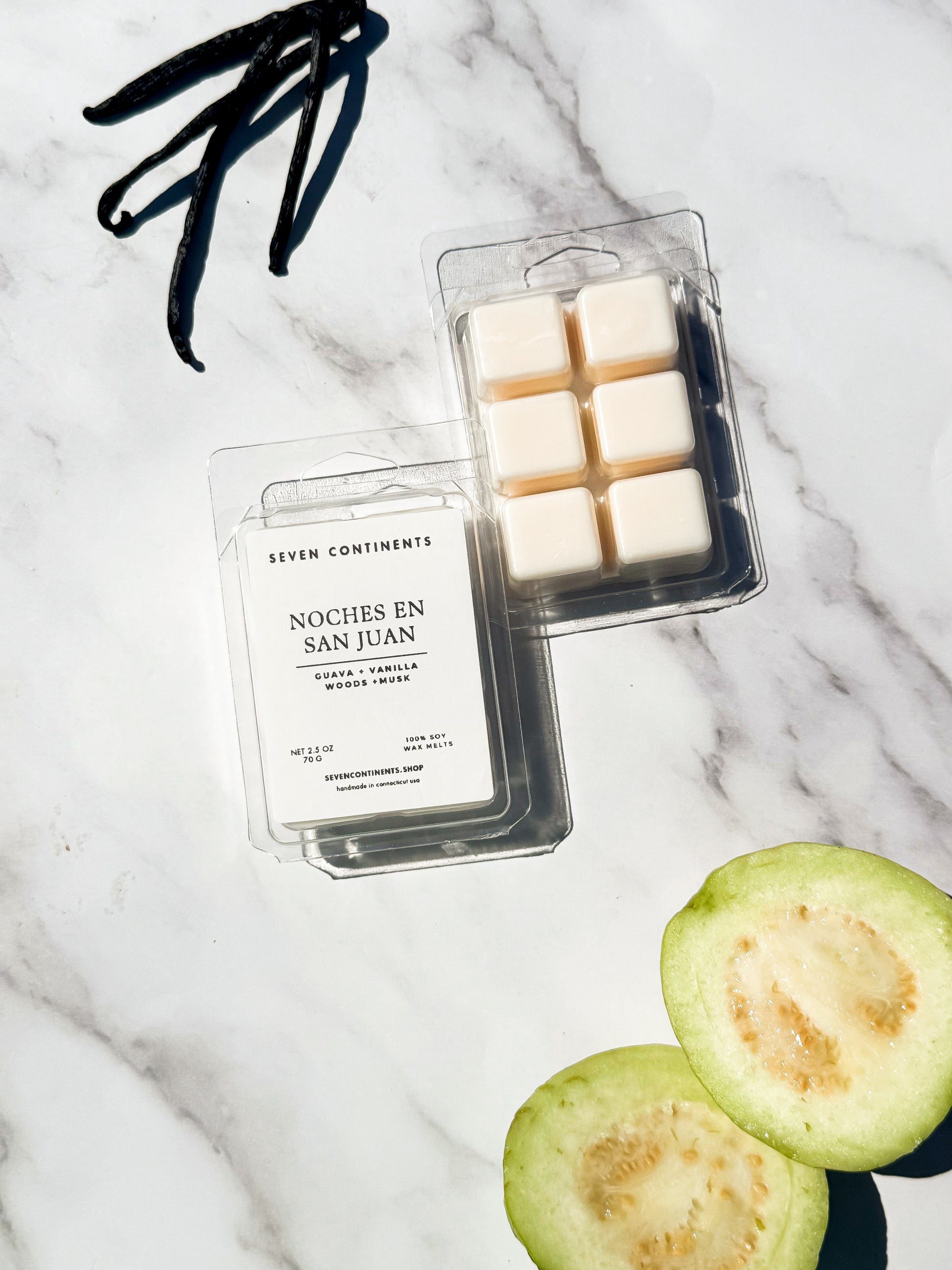 Noches en San Juan wax melts with warm tropical fragrance inspired by Puerto Rico