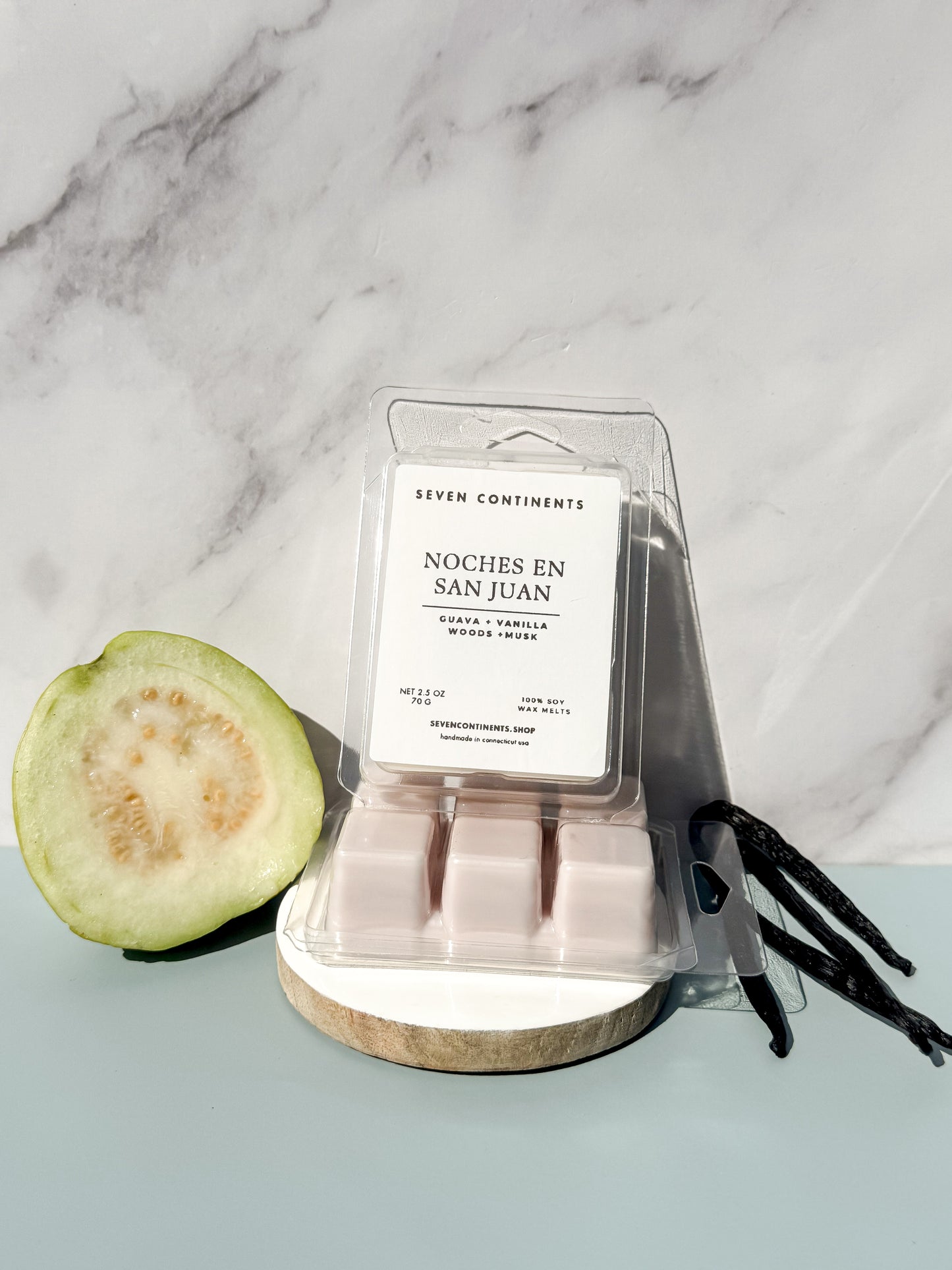 Noches en San Juan wax melts with warm tropical fragrance inspired by Puerto Rico