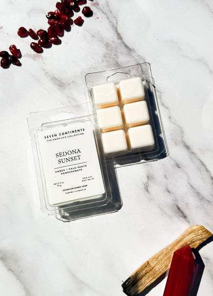 Sedona Sunset wax melts with warm desert-inspired fragrance