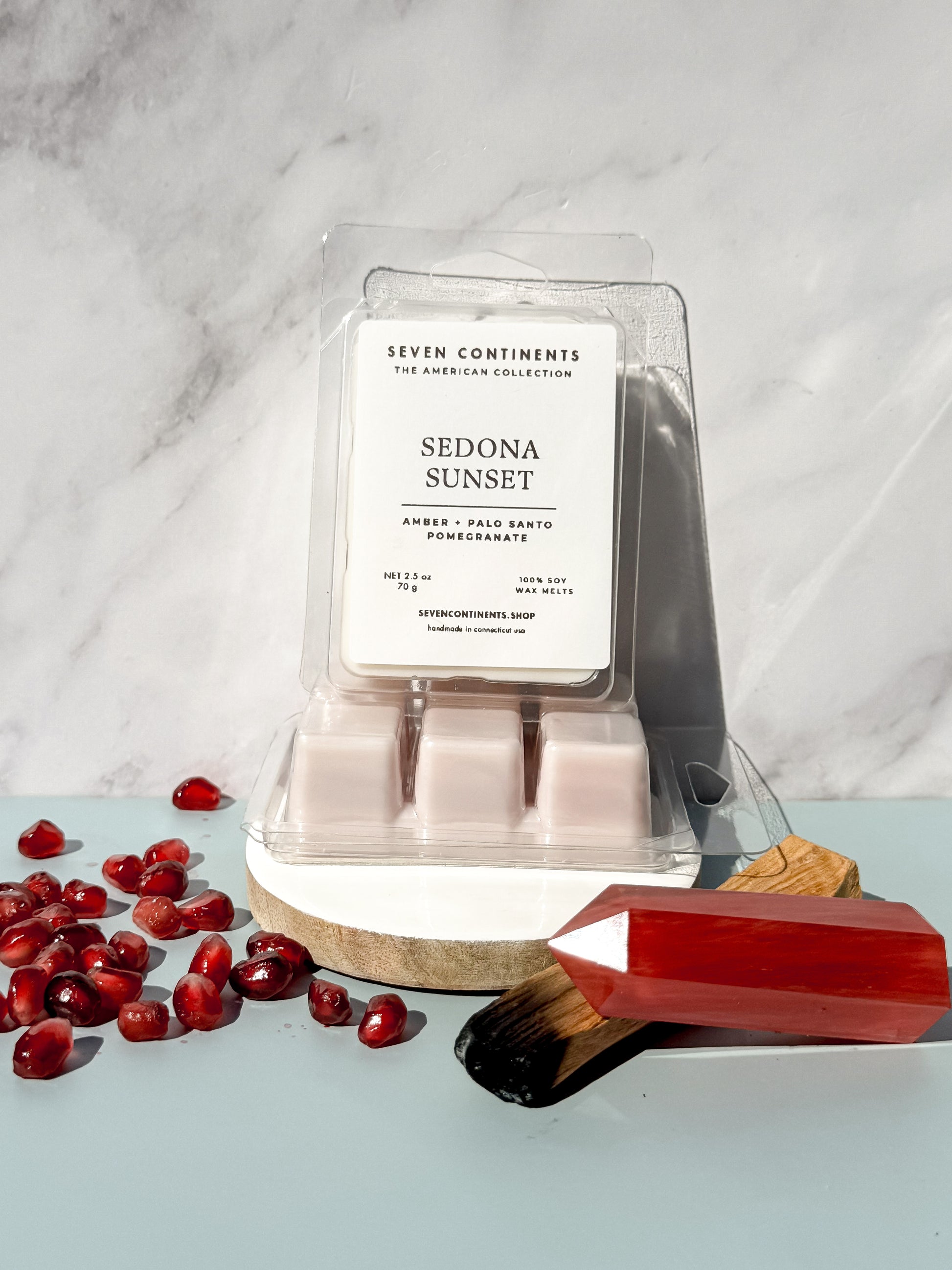 Sedona Sunset wax melts with warm desert-inspired fragrance